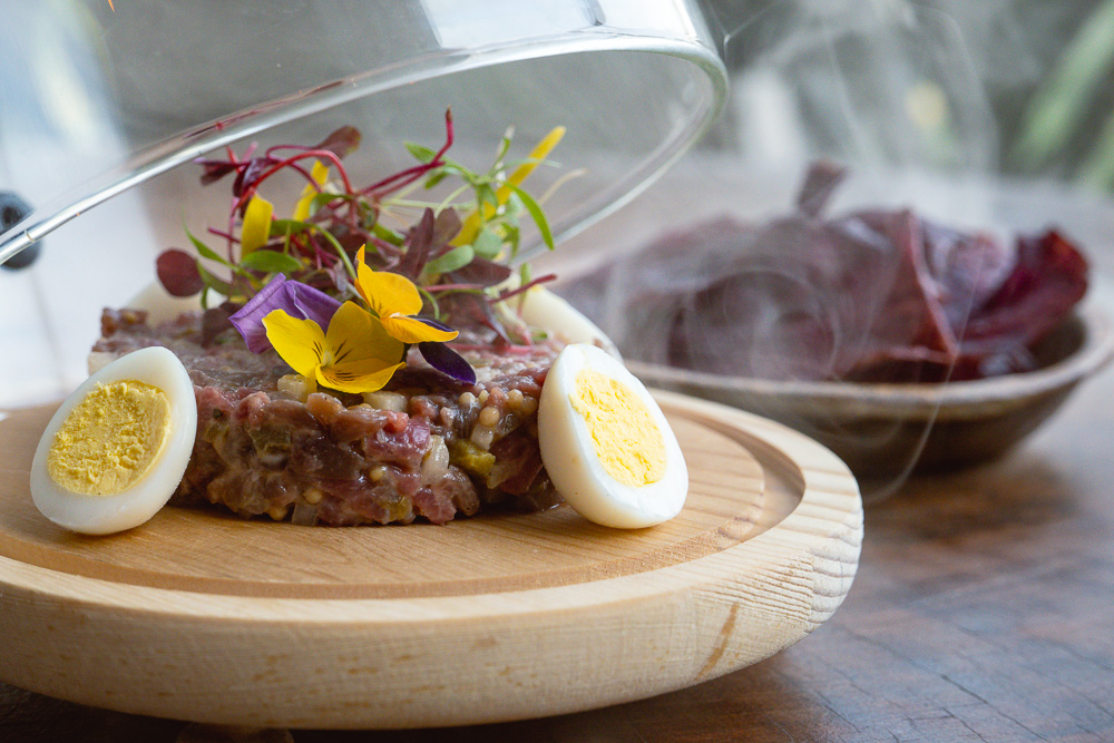 Beef tartare at Barbarian North Bund, a restaurant and bar in Shanghai. Photo by Rachel Gouk @ Nomfluence.