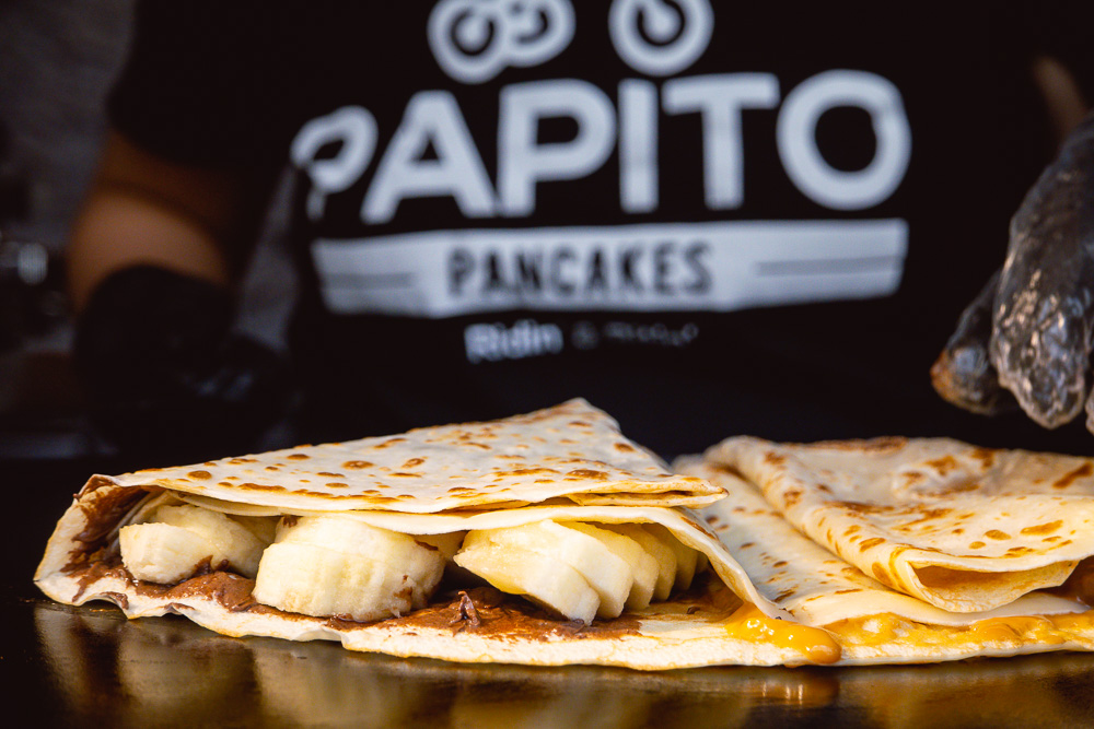 Nomfluence x Papito Pancakes collaboration pancake. Papito Pancakes does Serbian style pancakes in Shanghai. Photo by Rachel Gouk @ Nomfluence. 