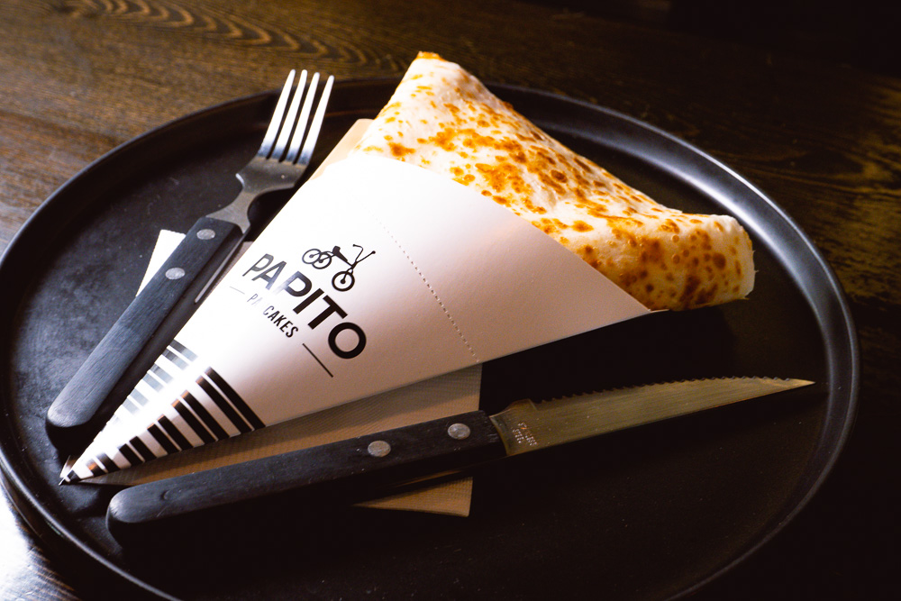 Nomfluence x Papito Pancakes collaboration pancake. Papito Pancakes does Serbian style pancakes in Shanghai. Photo by Rachel Gouk @ Nomfluence. 