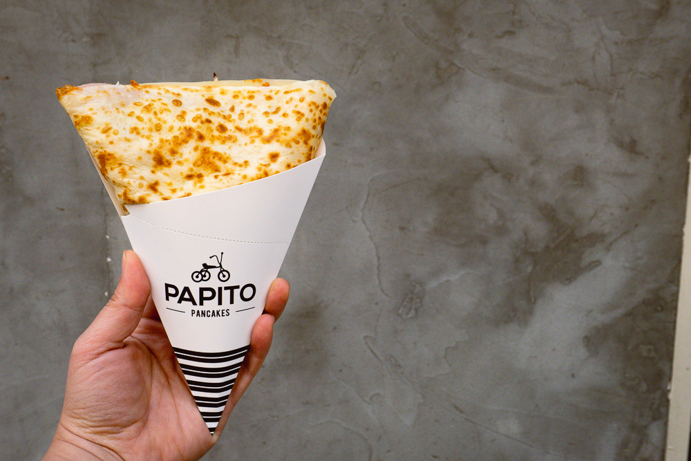 Nomfluence x Papito Pancakes collaboration pancake. Papito Pancakes does Serbian style pancakes in Shanghai. Photo by Rachel Gouk @ Nomfluence. 