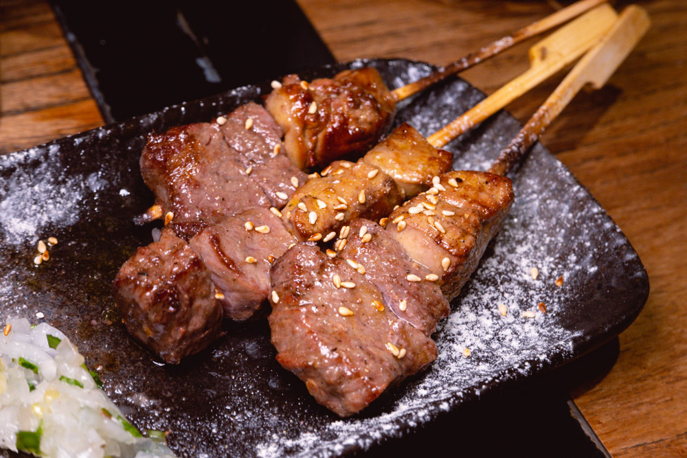 Rib with foie gras at Yakingtori, a Japanese restaurant in Shanghai that does yakitori. Photo by Rachel Gouk @ Nomfluence.