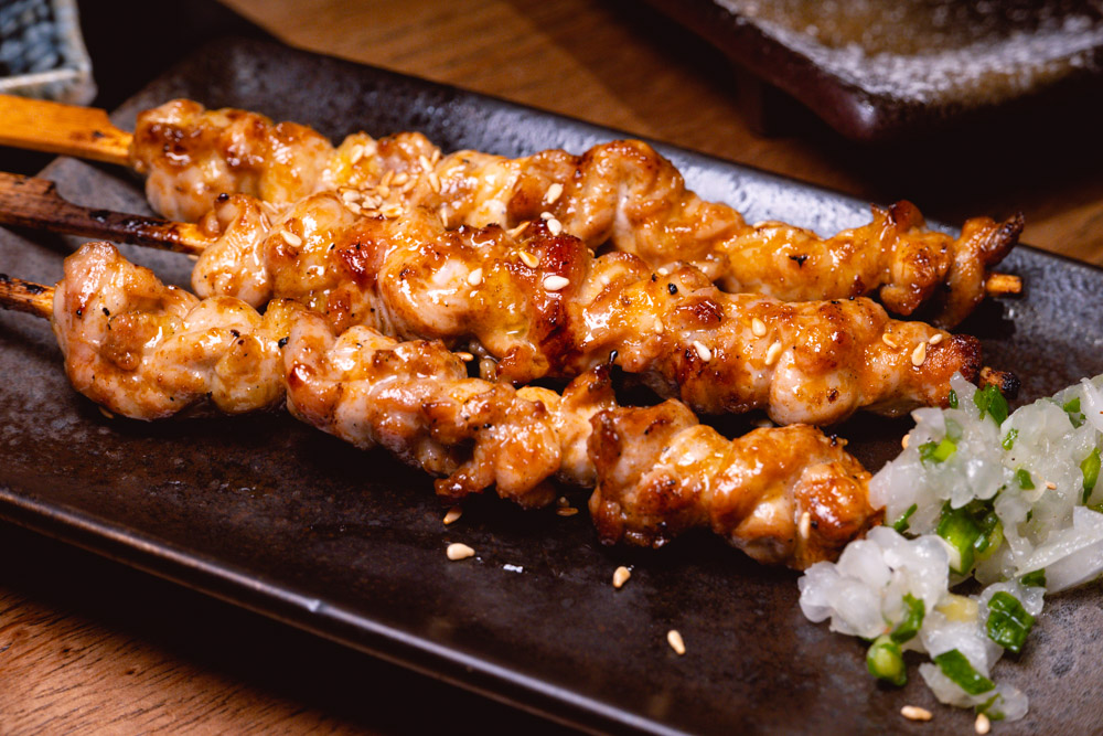 Chicken yakitori at Yakingtori, a Japanese restaurant in Shanghai that does yakitori. Photo by Rachel Gouk @ Nomfluence.