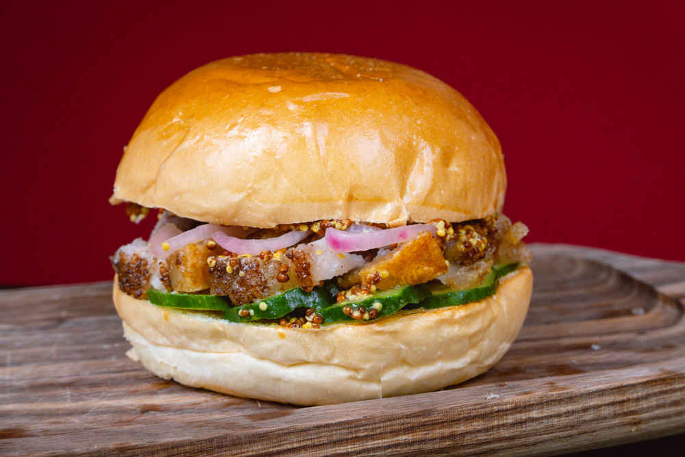 Pork belly sandwich. Shanghai-based food blogger Rachel Gouk does a Malaysian sandwich crossover pop-up at Perch, Shanghai. Photo by Rachel Gouk @ Nomfluence.