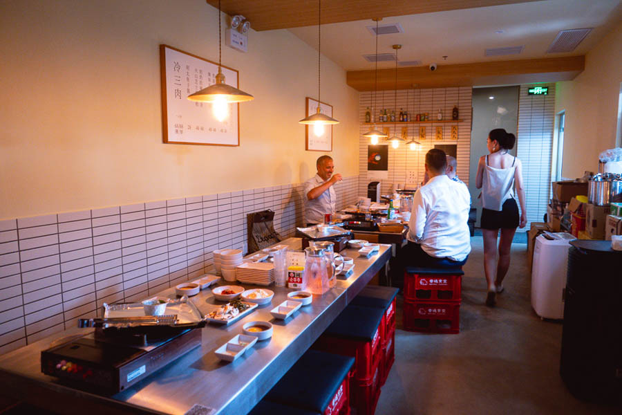 Botong Sikdang (JIng'an) is a Korean restaurant in Shanghai that specializes in grilled pork and banchan. Photo by Rachel Gouk @ Nomfluence.