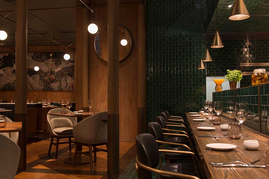 La Scala is an Italian restaurant in Shanghai. 