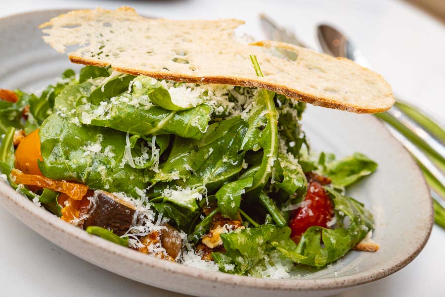Salad at Vesta Blackstone Garden, an all-day brasserie in Shanghai, located in the historic Blackstone Apartments complex. Photo by Rachel Gouk @ Nomfluence.