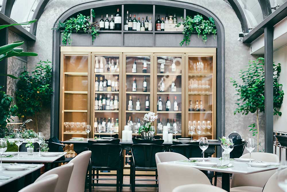 Vesta Blackstone Garden is an all-day brasserie in Shanghai, located in the historic Blackstone Apartments complex.