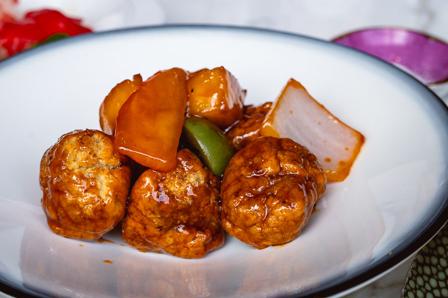 Sweet and sour pork. All-you-can-eat dim sum brunch at YEN Chinese restaurant, W Shanghai. Photo by Rachel Gouk @ Nomfluence.