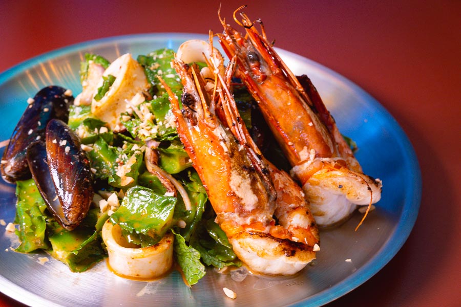 Seafood salad at BANDIT, a restaurant and cocktail lounge bar in Jing'an, Shanghai. Photo by Rachel Gouk @ Nomfluence.