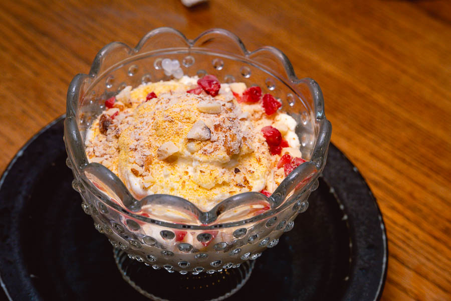 White miso chocolate mousse dessert at Ginger, a modern Asian restaurant in Shanghai. Photo by Rachel Gouk @ Nomfluence.