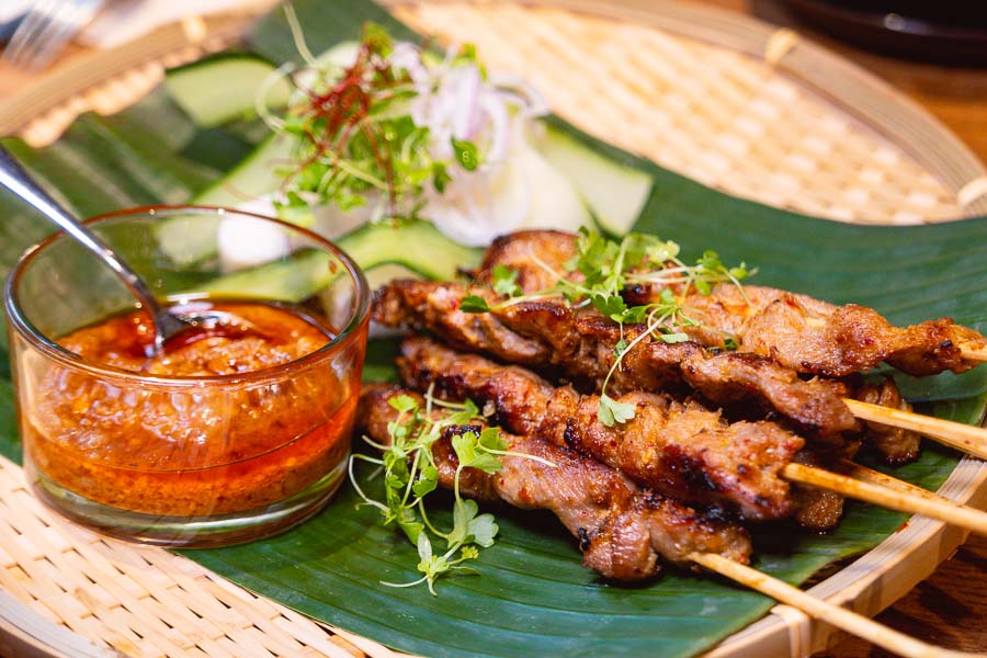 Iberico pork satay at Ginger, a modern Asian restaurant in Shanghai. Photo by Rachel Gouk @ Nomfluence.