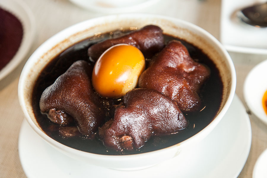 Vinegar pork trotters. Dim sum at Imperial Treasure, a Michelin two-star restaurant in Shanghai. Photo by Rachel Gouk @ Nomfluence.