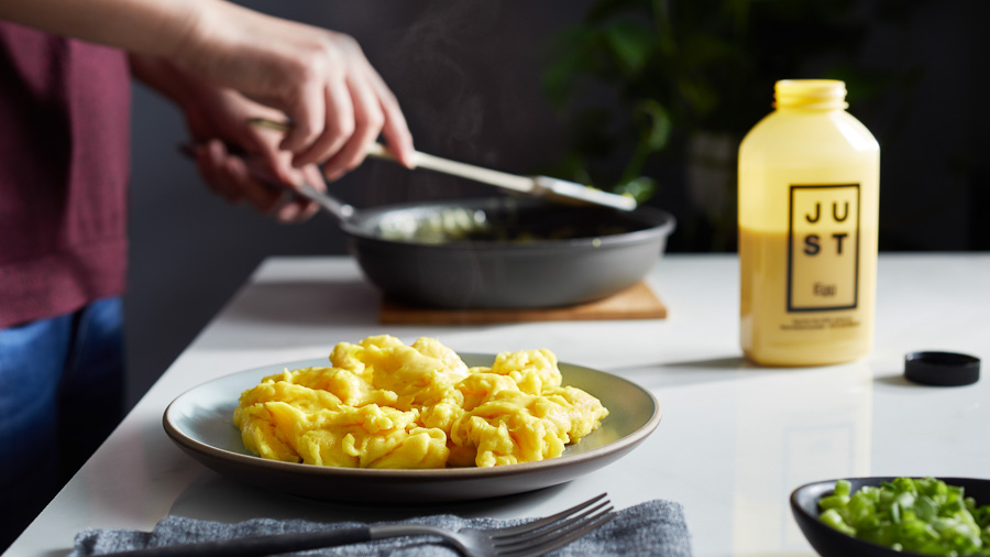 JUST Egg is a plant-based egg alternative made with mung beans.