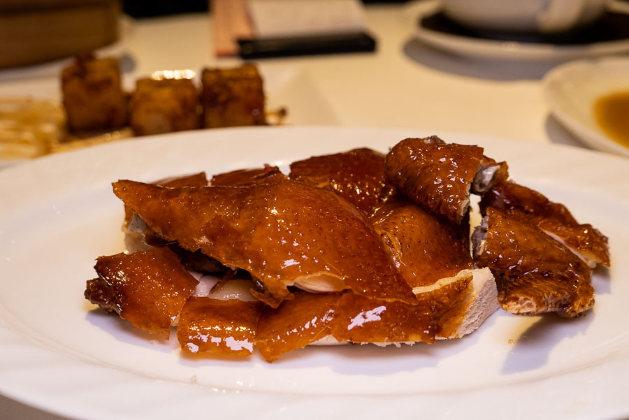 Signature crispy chicken. Dim sum at Seventh Son, a Michelin one-star restaurant in Shanghai. Photo by Rachel Gouk @ Nomfluence.
