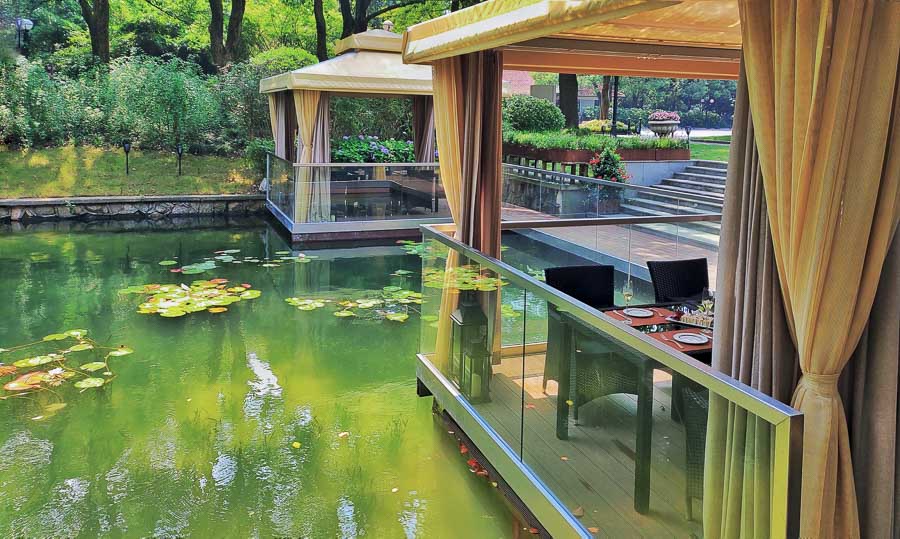 Lotus Platform for afternoon tea at Xijiao State Guest Hotel, Shanghai. @ Nomfluence