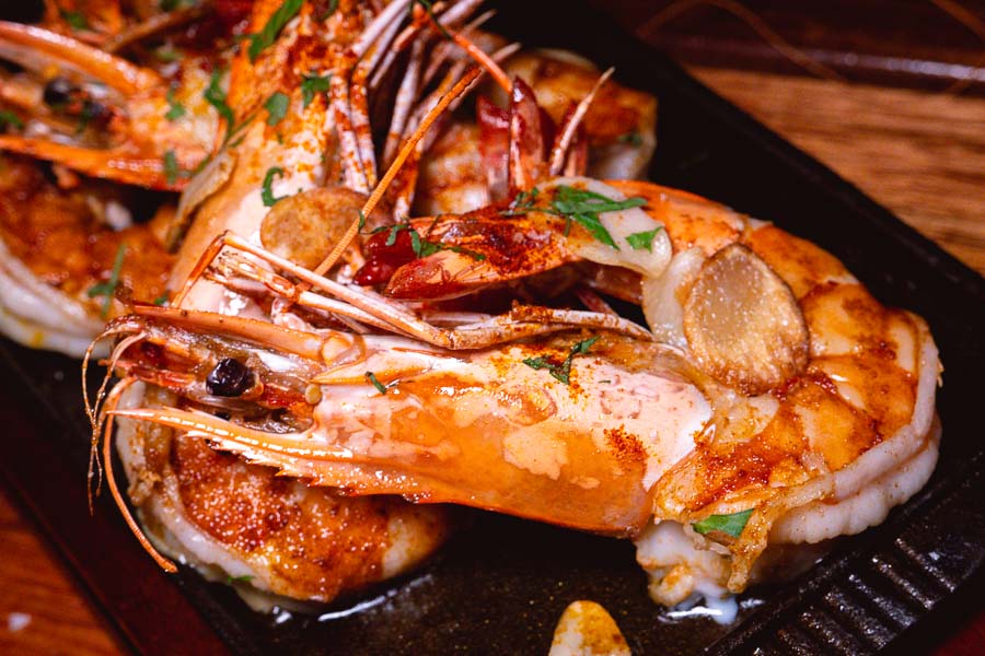 Tiger prawns at Azul, a Latin American restaurant in Shanghai by chef Eduardo Vargas. Photo by Rachel Gouk @ Nomfluence.
