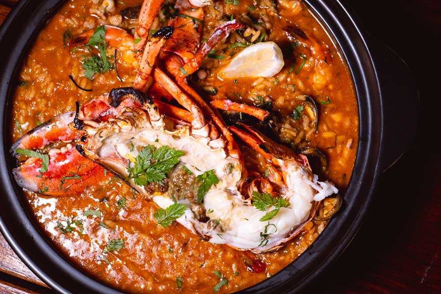 Lobster rice at Azul, a Latin American restaurant in Shanghai by chef Eduardo Vargas. Photo by Rachel Gouk @ Nomfluence.