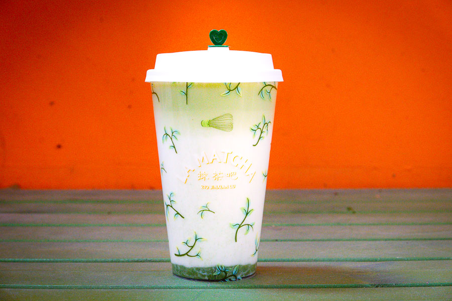 LA MATCHA is a matcha bar outside La Maison serving matcha drinks and desserts in Shanghai. Photo by Rachel Gouk @ Nomfluence