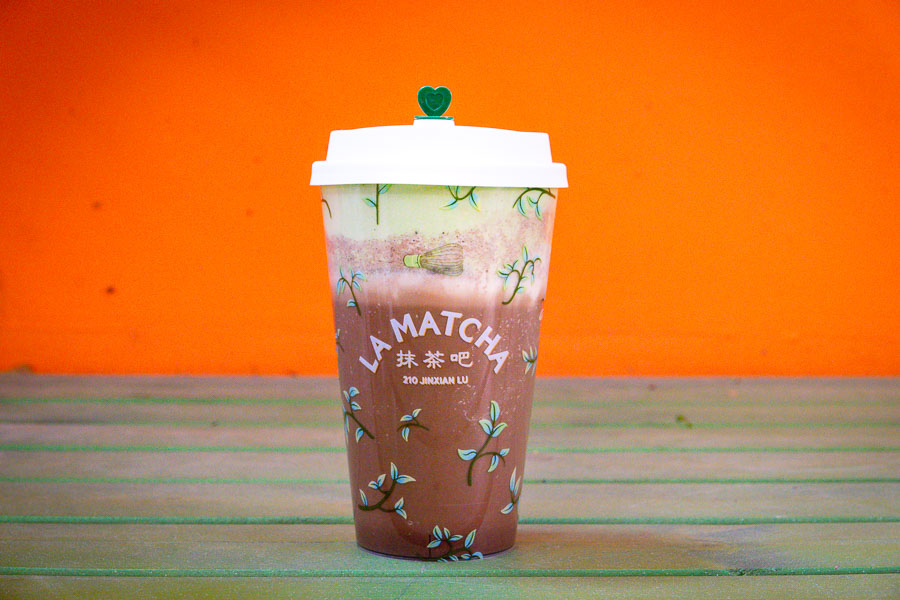 LA MATCHA is a matcha bar outside La Maison serving matcha drinks and desserts in Shanghai. Photo by Rachel Gouk @ Nomfluence