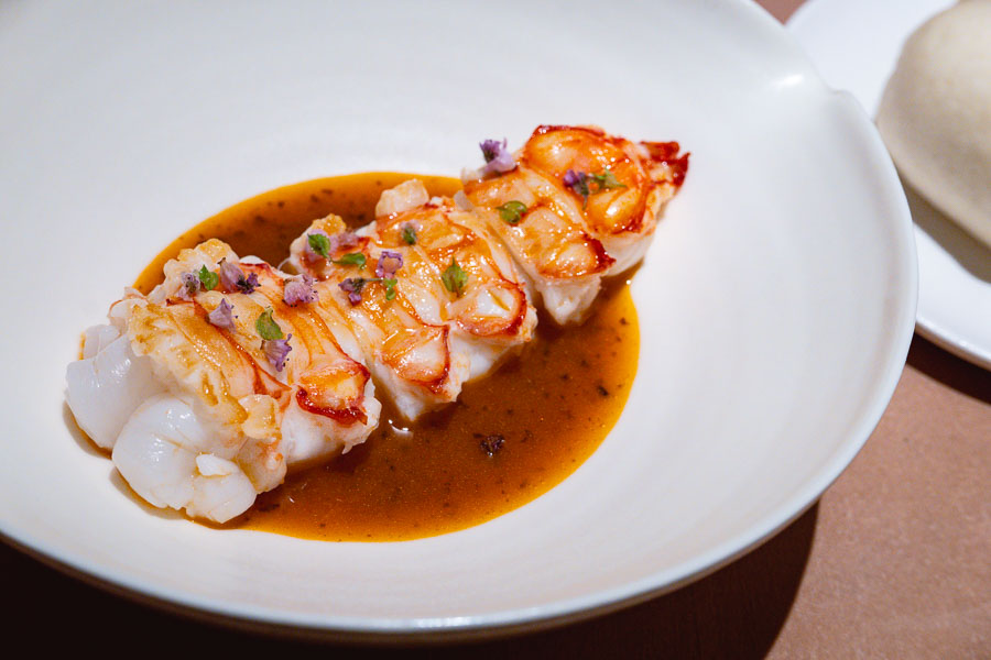 Mozambique langoustines at Lunar, a new modern Chinese restaurant in Shanghai by chef Johnston Teo. Photo by Rachel Gouk @ Nomfluence.