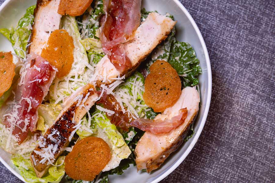 Caesar salad - Dinner at Mr & Mrs Bund. Photo by Rachel Gouk @ Nomfluence.