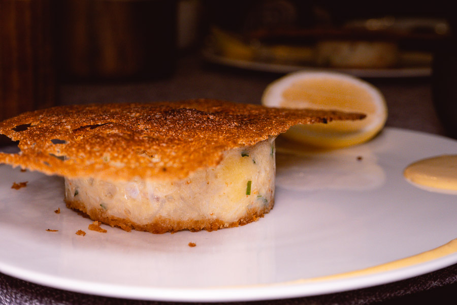 Crab Cake - Dinner at Mr & Mrs Bund. Photo by Rachel Gouk @ Nomfluence.