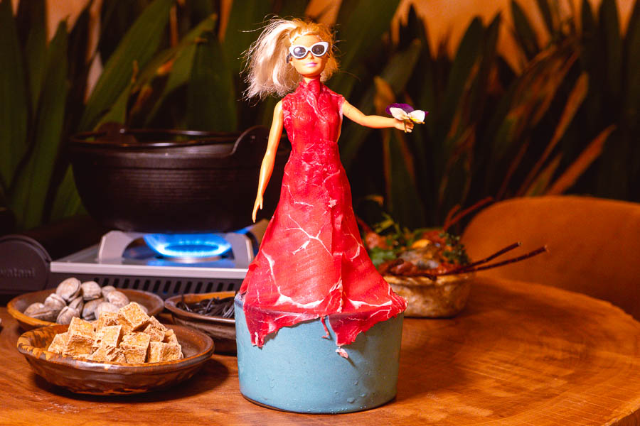 Dining gimmicks - beef barbie. Hotpot at Barbarian, a restaurant and bar in Shanghai. Photo by Rachel Gouk @ Nomfluence. 