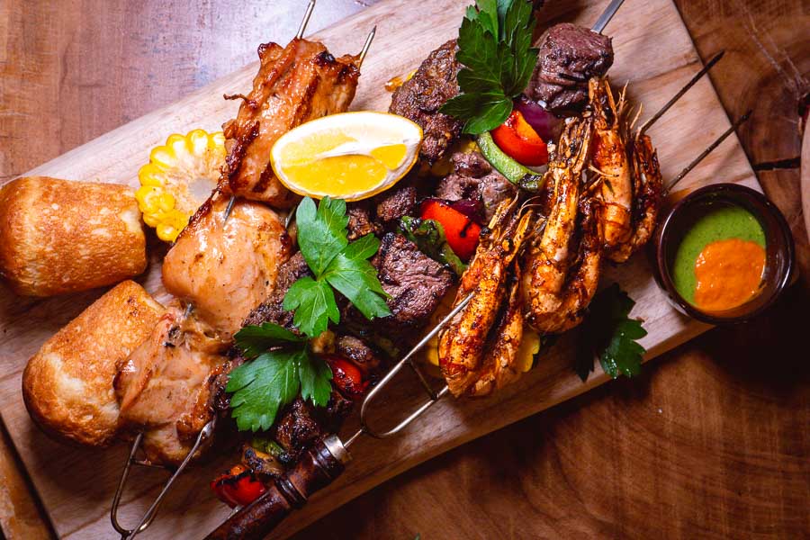Barbecue meat skewers at Barbarian, a restaurant and bar in Shanghai. Photo by Rachel Gouk @ Nomfluence. 