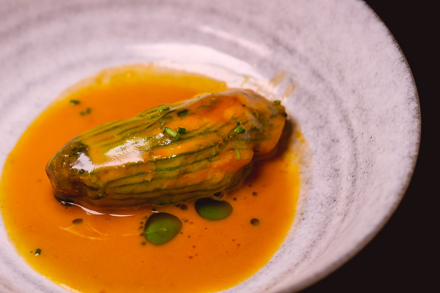 Squash Blossom at Cellar To Table, a Mediterranean restaurant and wine bar in Shanghai. Photo by Rachel Gouk @ Nomfluence.