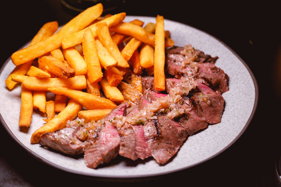 Steak Frites at Cellar To Table, a Mediterranean restaurant and wine bar in Shanghai. Photo by Rachel Gouk @ Nomfluence.