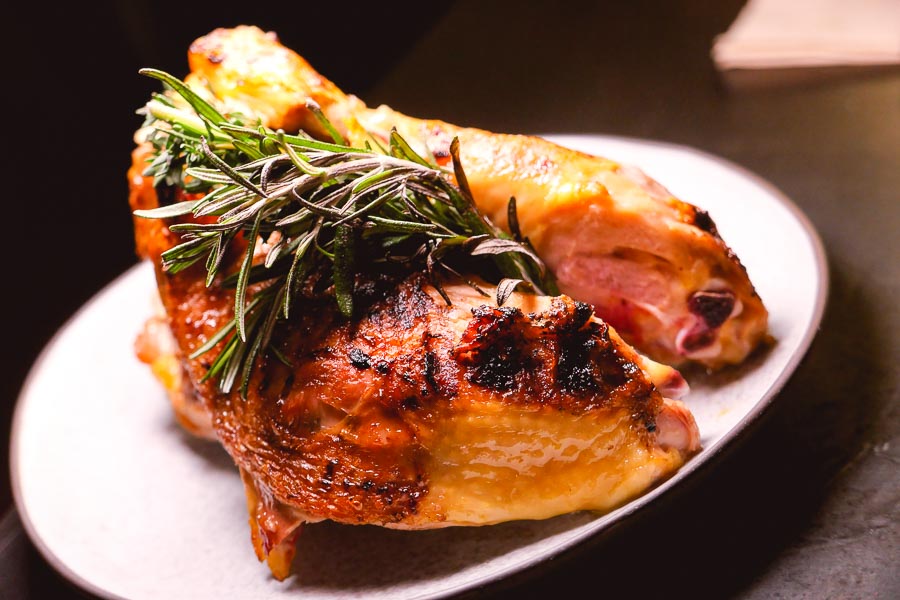 Loué roasted chicken at Cellar To Table, a Mediterranean restaurant and wine bar in Shanghai. Photo by Rachel Gouk @ Nomfluence.