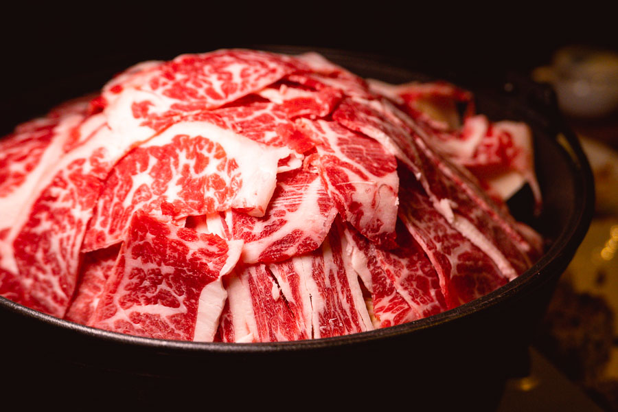 Sukiyaki at Xiao's Izakaya, a Japanese restaurant in Shanghai's Gubei district. Photo by Rachel Gouk @ Nomfluence.