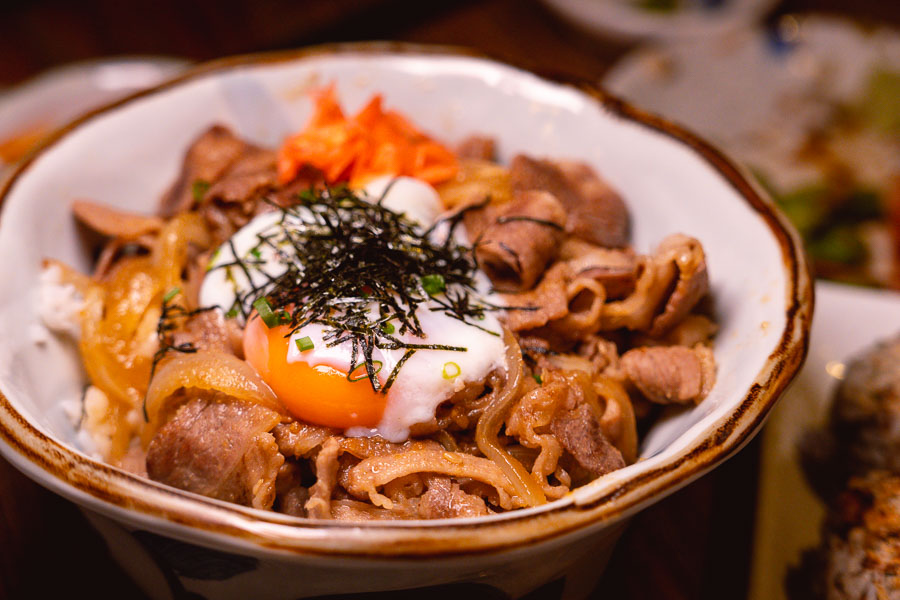 Donburi late night food at Xiao's Izakaya, a Japanese restaurant in Shanghai's Gubei district. Photo by Rachel Gouk @ Nomfluence.