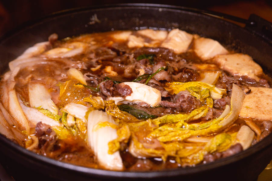 Sukiyaki at Xiao's Izakaya, a Japanese restaurant in Shanghai's Gubei district. Photo by Rachel Gouk @ Nomfluence.
