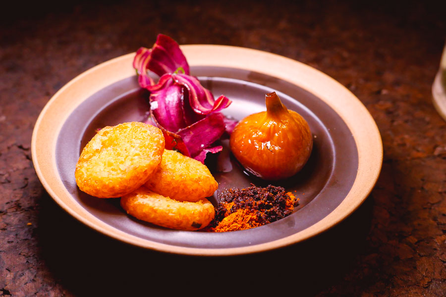 Potato cakes at Maolago, a restaurant and bar in Shanghai that serves contemporary Guizhou food and wine. Photo by Rachel Gouk @ Nomfluence.