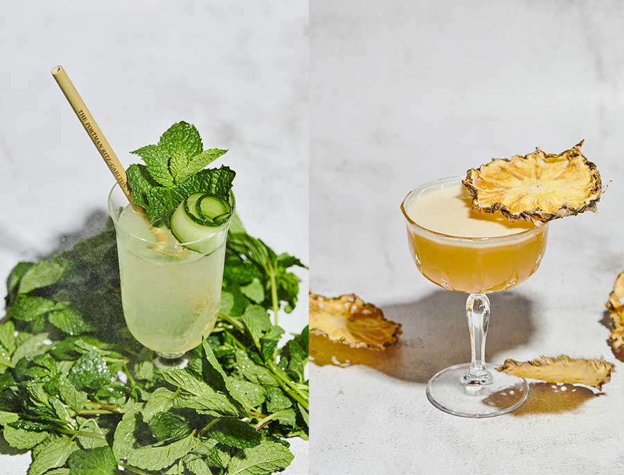 Southeast Asian cocktails at Portman's Restaurant, Portman Ritz-Carlton Shanghai.