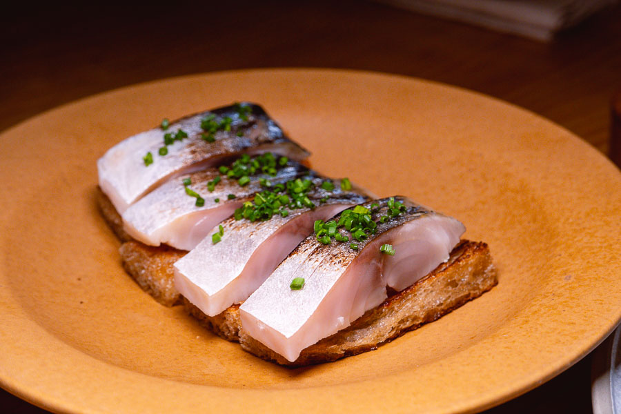 Mackerel at Blaz Canteen & Wine Bar, a French bistro in Shanghai. Photo by Rachel Gouk @ Nomfluence.