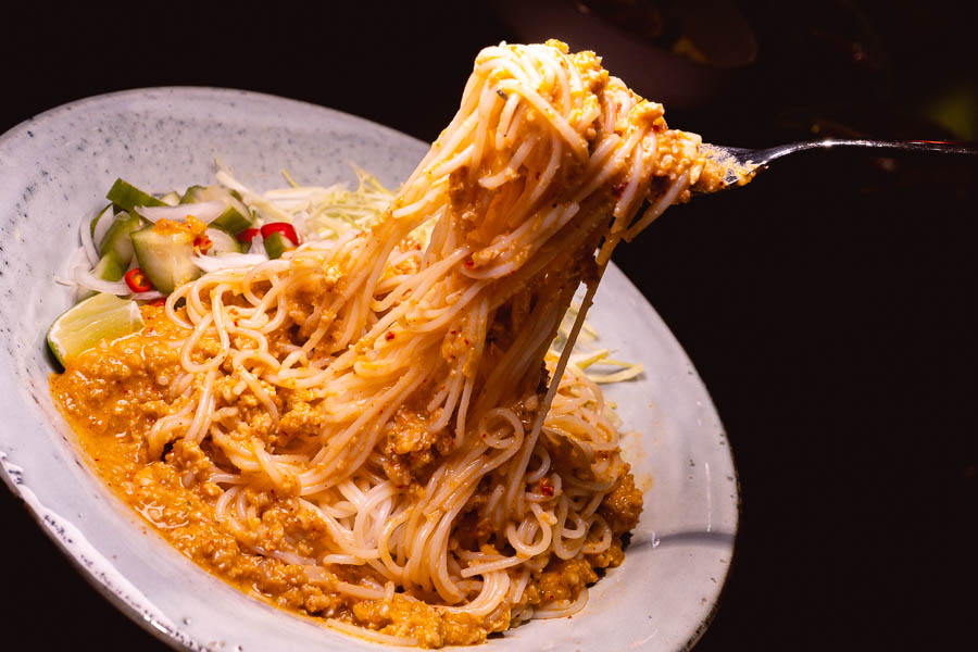 Noodles at The Curry Gaeng, a casual restaurant in Shanghai specializing in regional Thai curries. Photo by Rachel Gouk @ Nomfluence.
