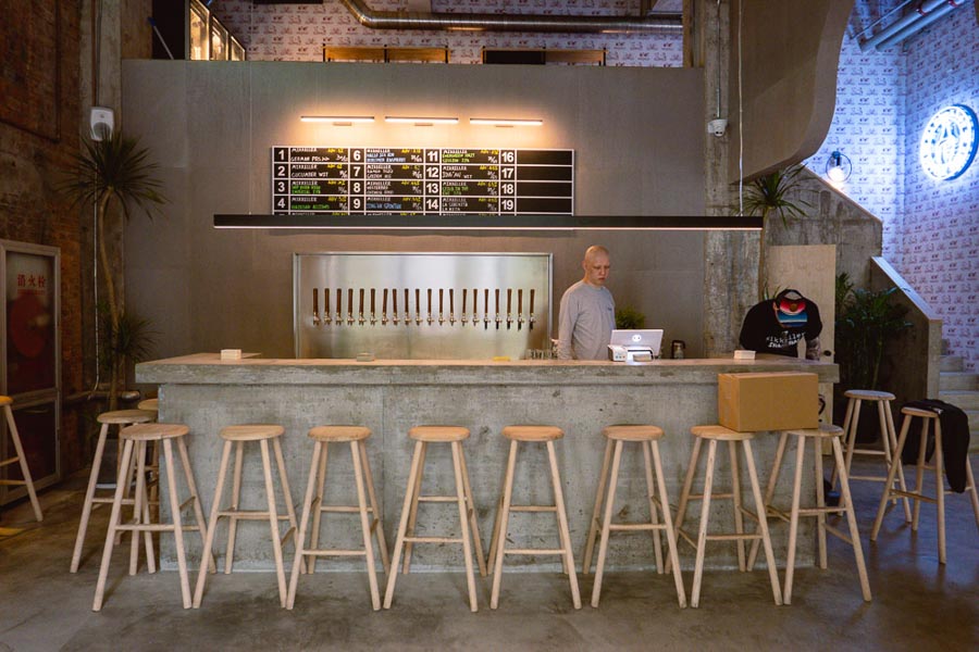 Mikkeller Taproom Shanghai for craft beers. Best new restaurants and bars in Shanghai from 2020. Photo by Rachel Gouk @ Nomfluence. 
