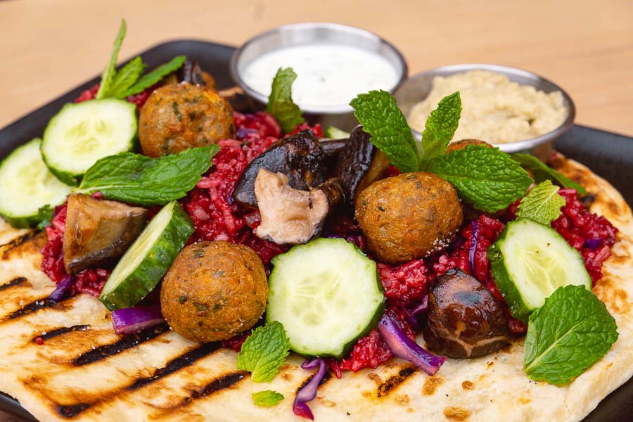 Vegetarian wrap. Bandit opens second restaurant/bar on Julu Road in Shanghai. Rooftop terraces, barbecue and drinks. Photo by Rachel Gouk @ Nomfluence
