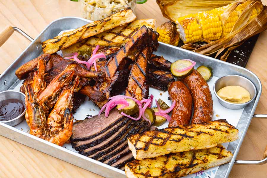 Barbecue platter. Bandit opens second restaurant/bar on Julu Road in Shanghai. Rooftop terraces, barbecue and drinks. Photo by Rachel Gouk @ Nomfluence