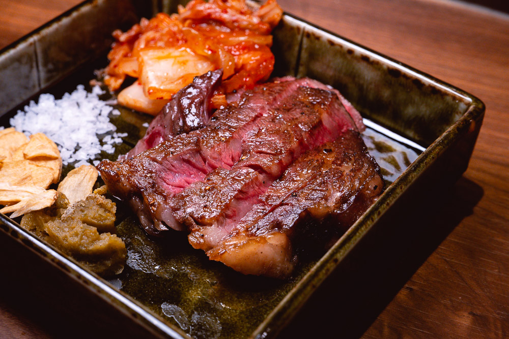 Dry Aged Ribeye. Hundo is a Japanese restaurant in Shanghai serving yakiniku, yakitori, tempura and sushi on Donghu Lu. Photo by Rachel Gouk @ Nomfluence