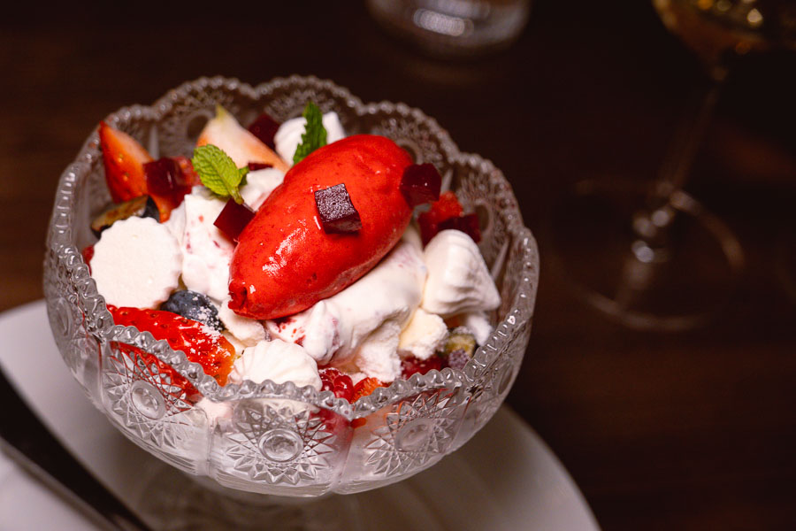 Eaton Mess. Mavis is a natural wine bar and bistro in Shanghai, serving French food from a chalkboard menu. Photo by Rachel Gouk @ Nomfluence