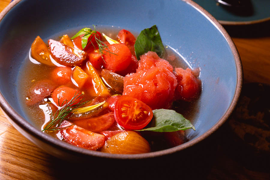 Tomato dashi. Ottimo is a wine bar and restaurant in Shanghai. Photo by Rachel Gouk @ Nomfluence.