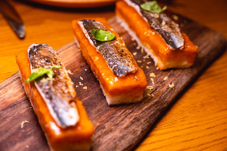 Sardines on toast. Ottimo is a wine bar and restaurant in Shanghai. Photo by Rachel Gouk @ Nomfluence.