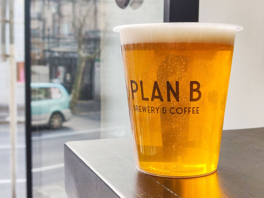PB Gold Lager. Plan B Brewery & Coffee is an independent brewery and coffeeshop serving cheap tap craft beer in Xuhui, Shanghai.