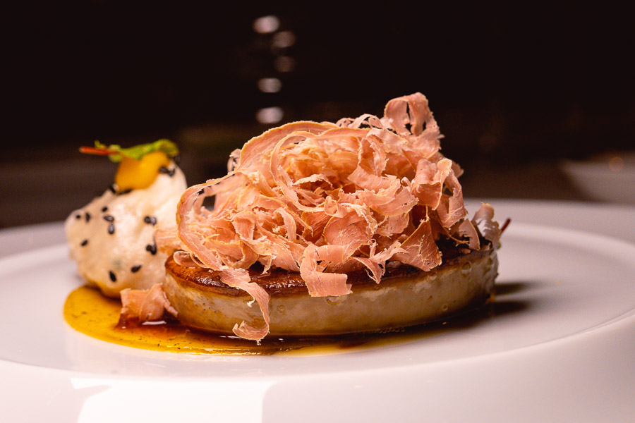 Pan-seard foie gras.
Sir Elly's, The Peninsula Shanghai is a Michelin one-star modern Asian and French restaurant in Shanghai. Photo by Rachel Gouk @ Nomfluence.