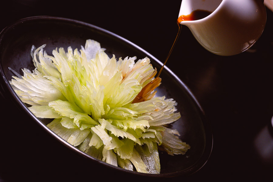 Celery. The Dining Room (Yue Xuan 悦轩), modern Chinese restaurant serving Jiangnan cuisine at the Park Hyatt Shanghai. Photo by Rachel Gouk @ Nomfluence.