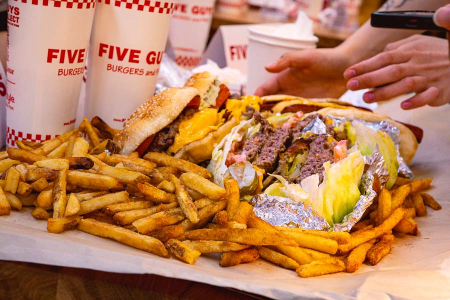 World famous burger chain Five Guys opens its first location in Shanghai, China. Photo by Rachel Gouk @ Nomfluence.