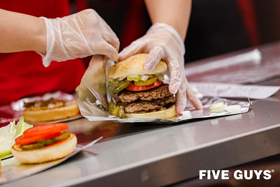 World famous burger chain Five Guys opens its first location in Shanghai, China. Photo by Rachel Gouk @ Nomfluence.